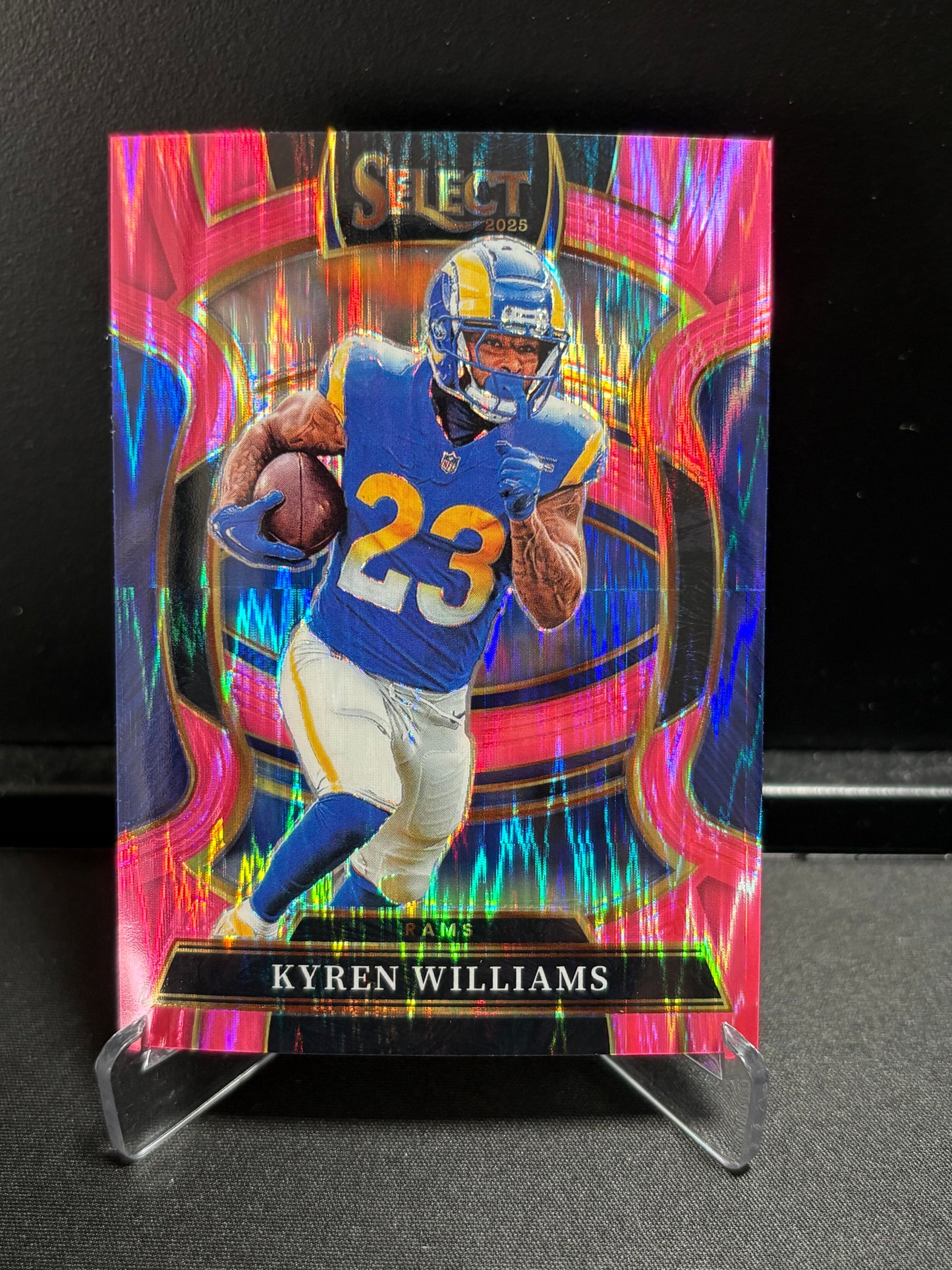 Kyren Williams Panini Select 2025 "Pink Shock" Los Angeles Rams