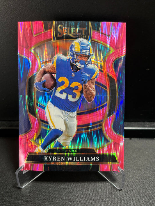 Kyren Williams Panini Select 2025 "Pink Shock" Los Angeles Rams