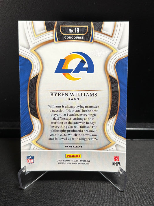 Kyren Williams Panini Select 2025 "Pink Shock" Los Angeles Rams
