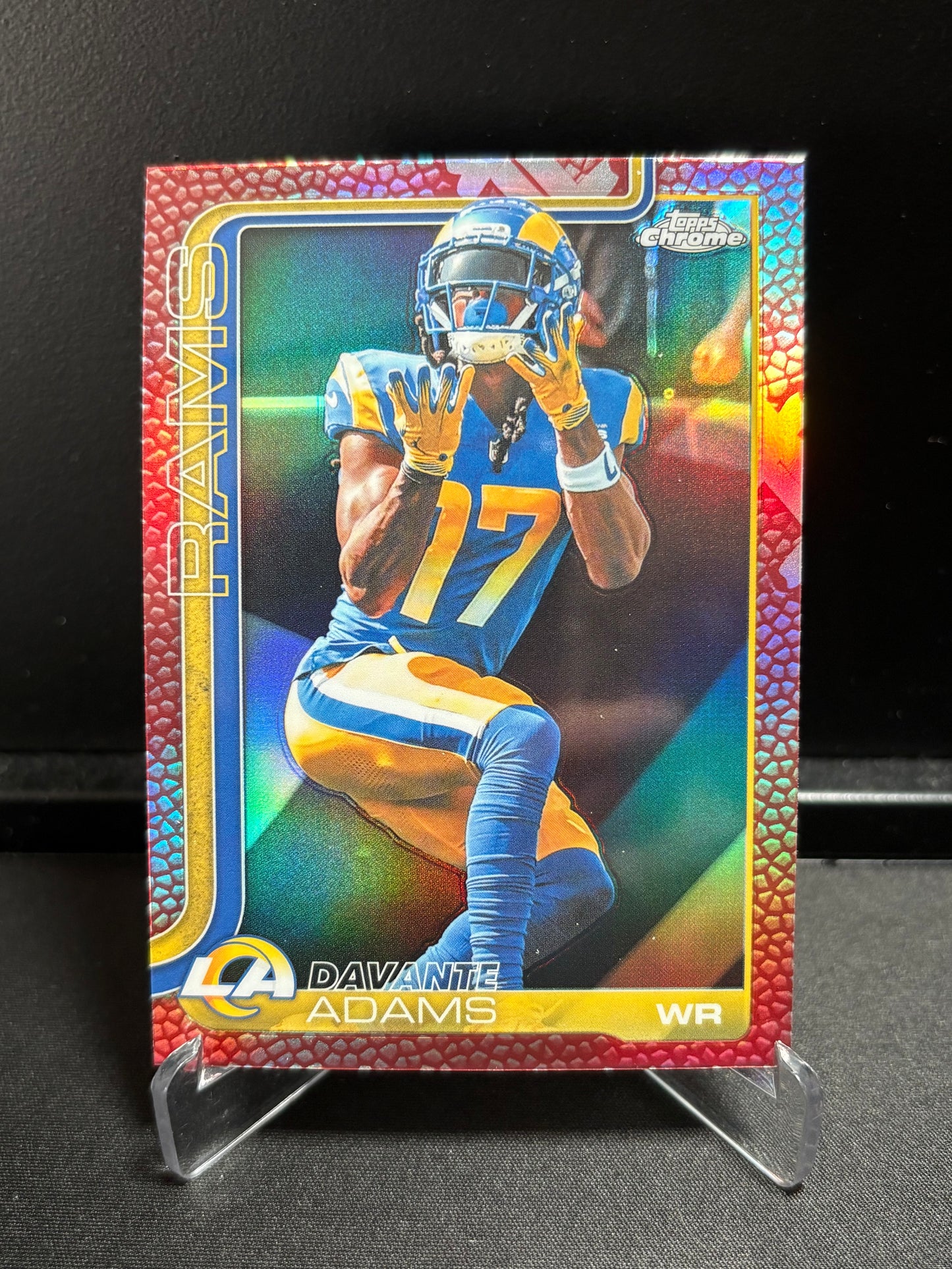 Davante Adams Topps Chrome 2025 "Leather" Los Angeles Rams