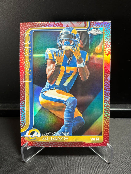 Davante Adams Topps Chrome 2025 "Leather" Los Angeles Rams