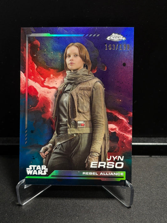 Jyn Erso Topps Chrome Star Wars "Purple Refractor" /199