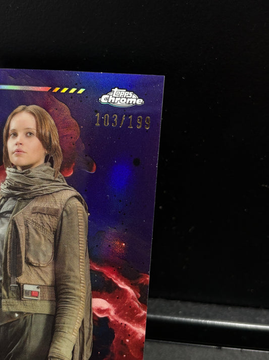 Jyn Erso Topps Chrome Star Wars "Purple Refractor" /199
