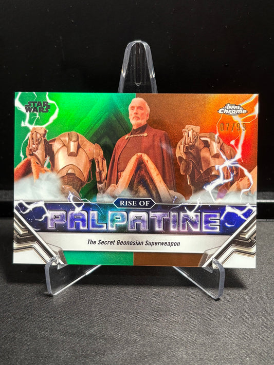 Rise of Palpatine – The Secret Geonosian Superweapon Topps Chrome Star Wars "Green Refractor" /99