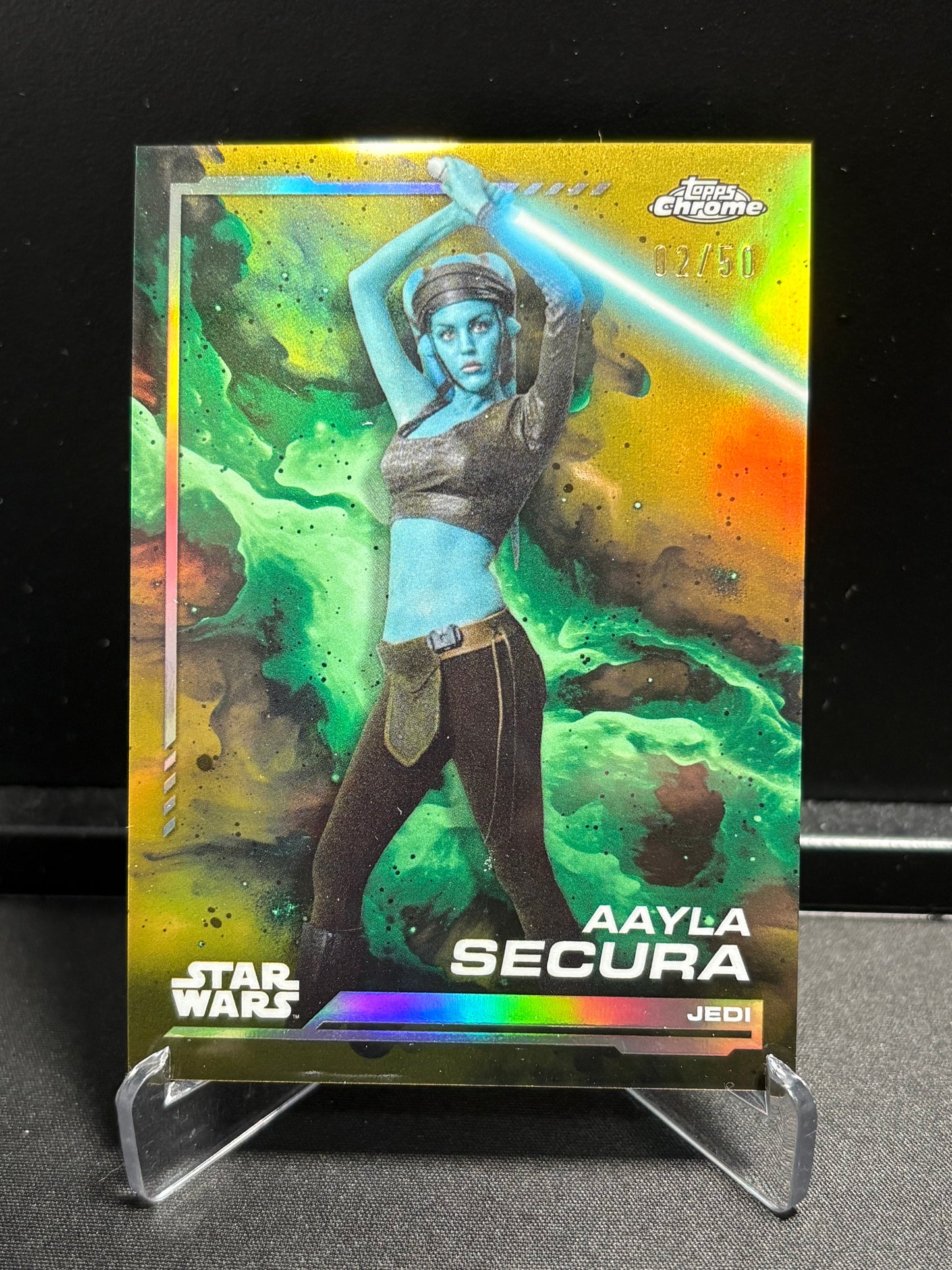 Aayla Secura Topps Chrome Star Wars "Gold Refractor" /50 – Revenge of the Sith