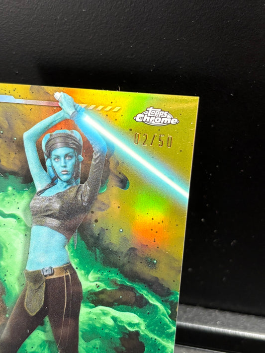 Aayla Secura Topps Chrome Star Wars "Gold Refractor" /50 – Revenge of the Sith