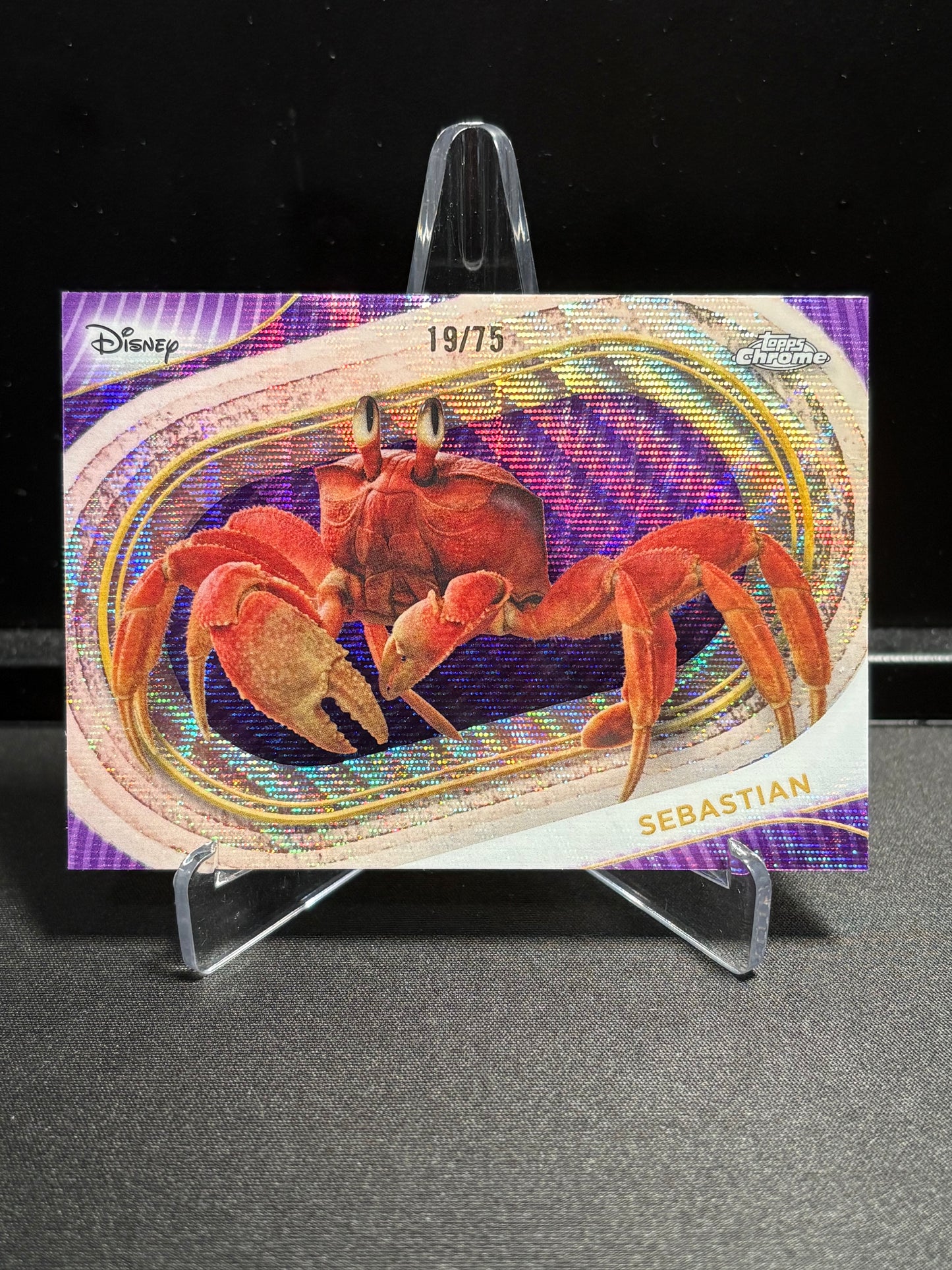 Sebastian Topps Chrome Disney 2025 « Purple Wave Refractor » /75