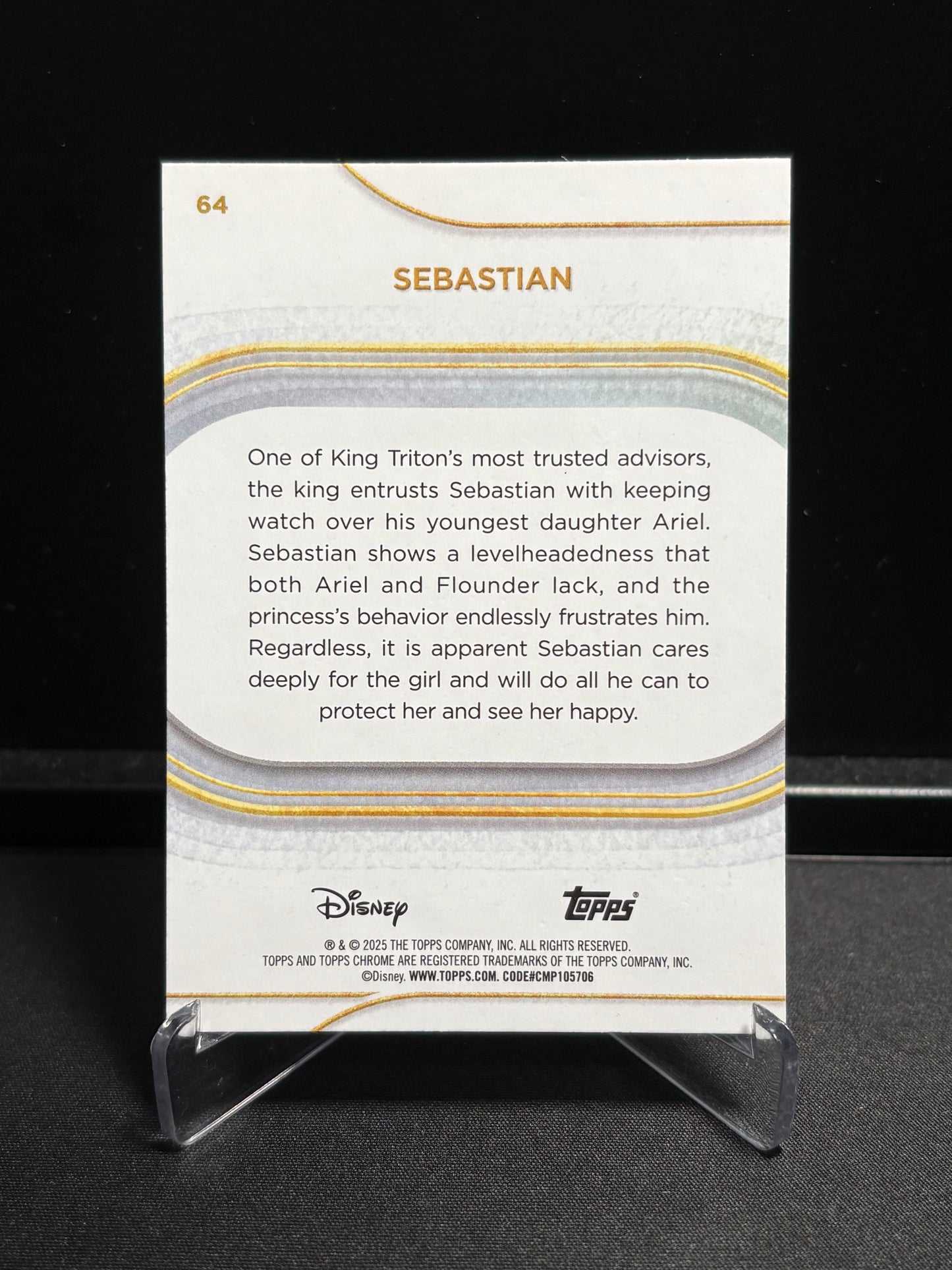 Sebastian Topps Chrome Disney 2025 « Purple Wave Refractor » /75