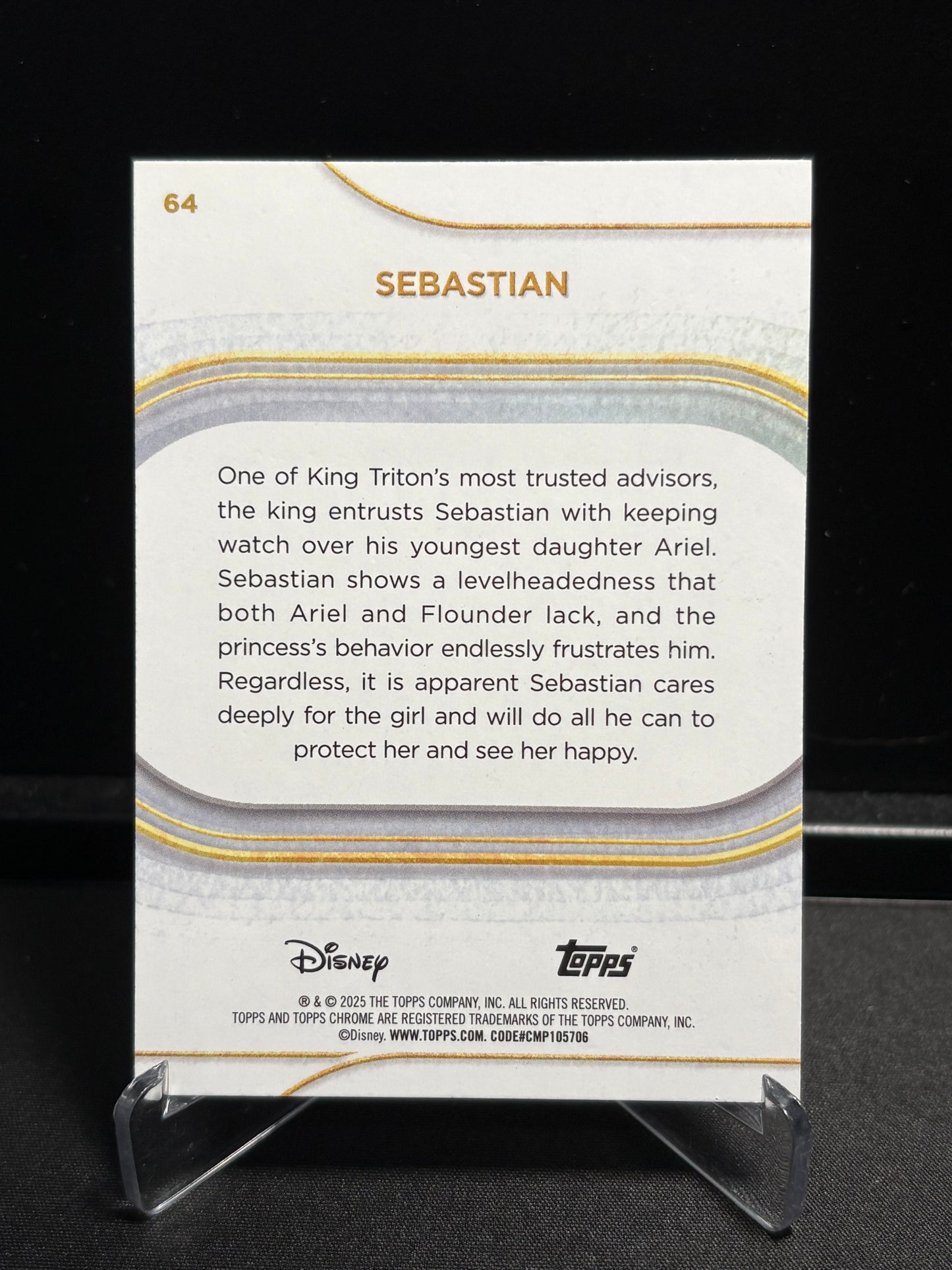 Sebastian Topps Chrome Disney 2025 « Green Wave Refractor » /99