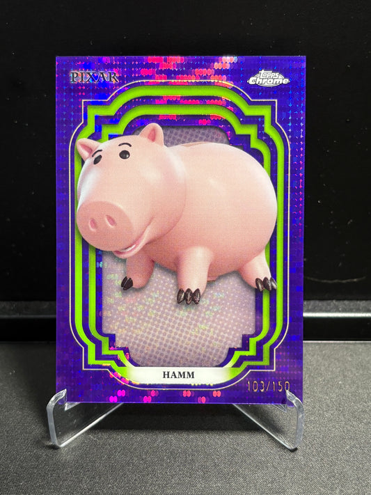 Hamm – 2024 Topps Chrome Disney – Purple &amp; Green Pulsar Refractor /150 – #75