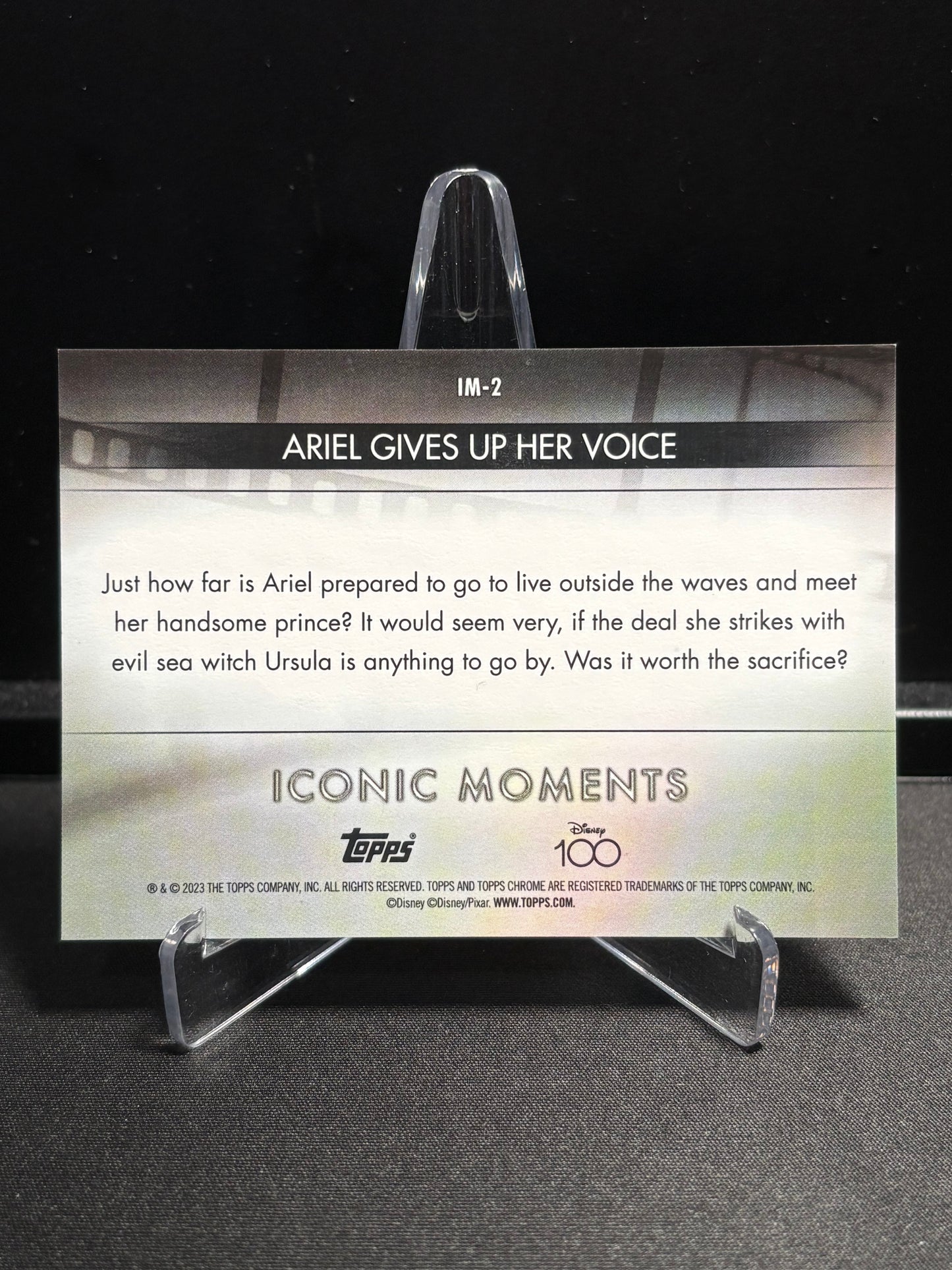 Ariel Gives Up Her Voice – Iconic Moments IM-2 – 2023 Topps Chrome Disney 100