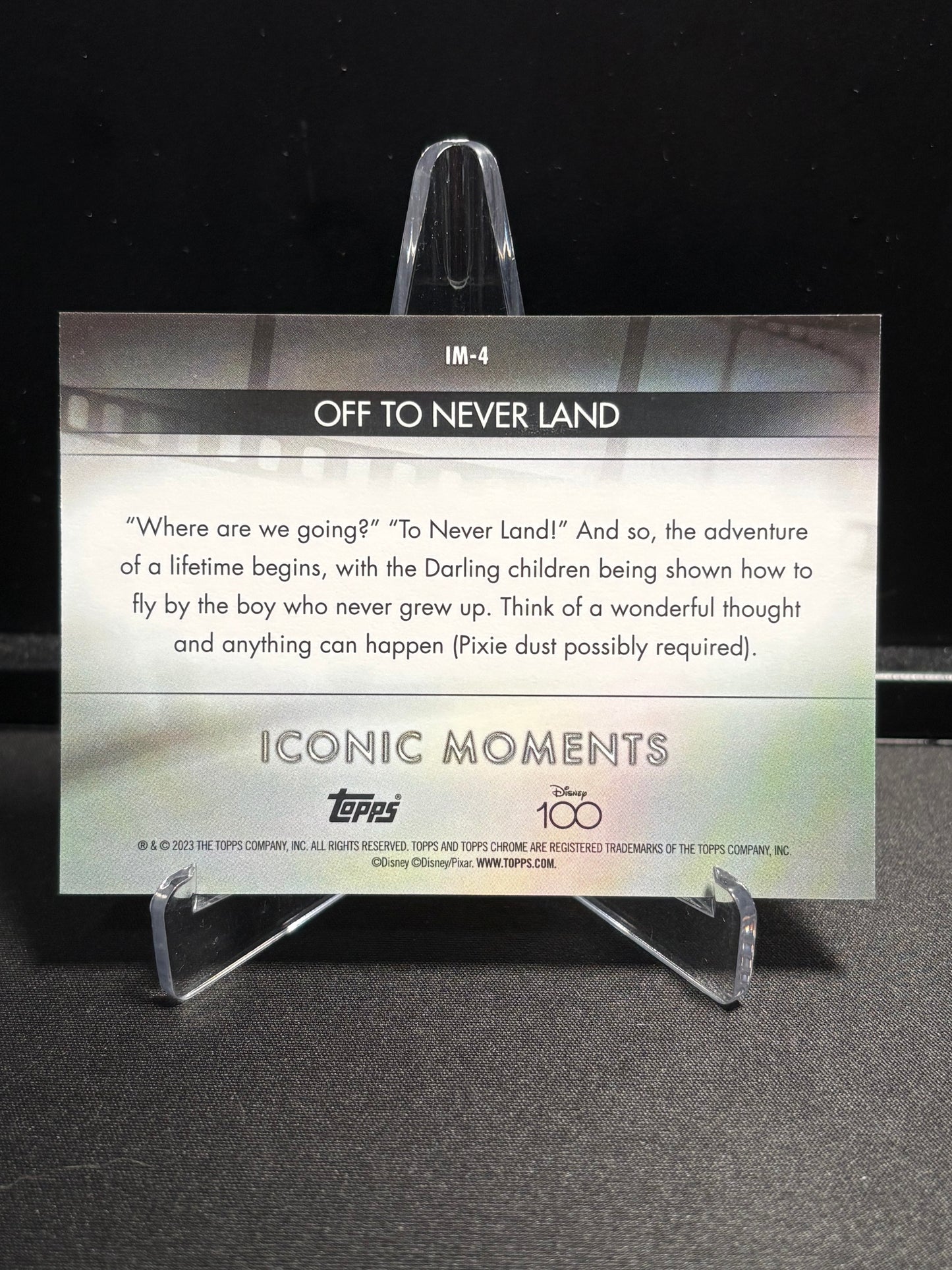 Off to Never Land – Iconic Moments IM-4 – 2023 Topps Chrome Disney 100