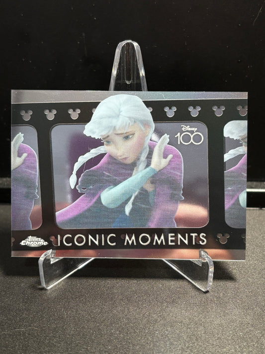 Anna & Elsa Topps Chrome Disney 100 2023 "Iconic Moments – Anna Saves Elsa" IM-8