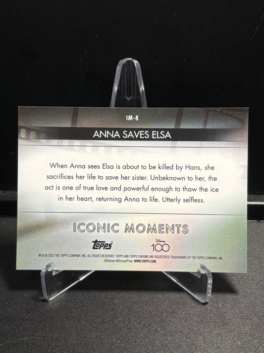 Anna & Elsa Topps Chrome Disney 100 2023 "Iconic Moments – Anna Saves Elsa" IM-8