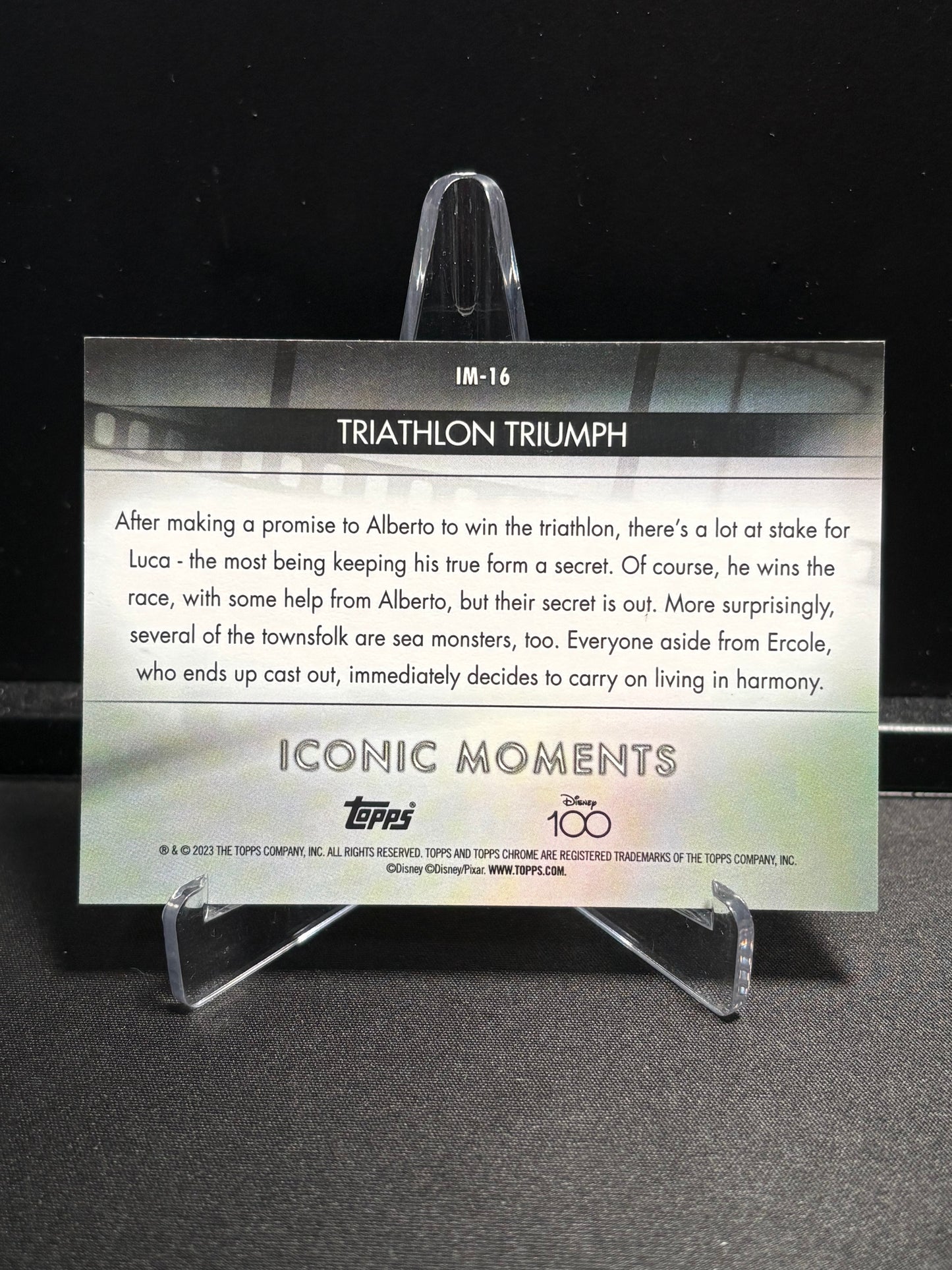 Luca Topps Chrome Disney 100 2023 "Iconic Moments – Triathlon Triumph" IM-16