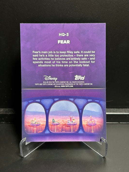 Topps Chrome Disney Head Quarters – Fear HQ-3 | Insert