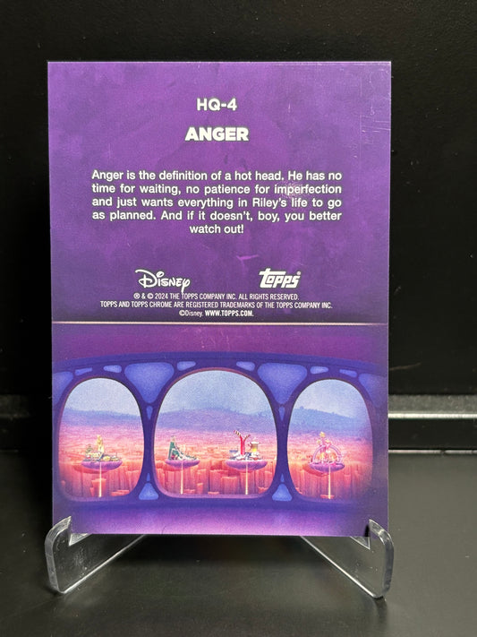 Topps Chrome Disney Head Quarters – Anger HQ-4 | Insert