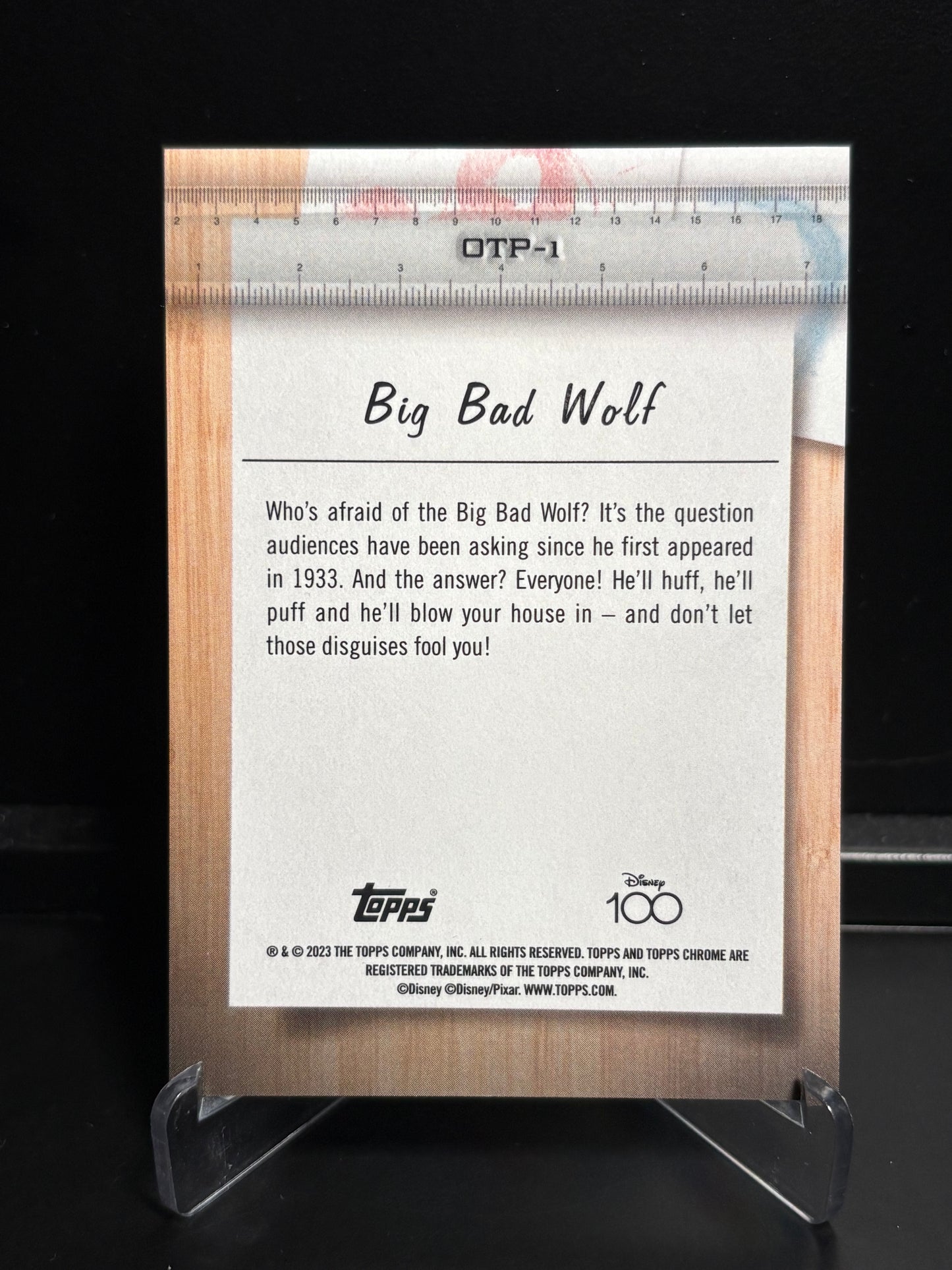 Topps Chrome Disney 100 – Off The Page OTP-1 Big Bad Wolf | Insert