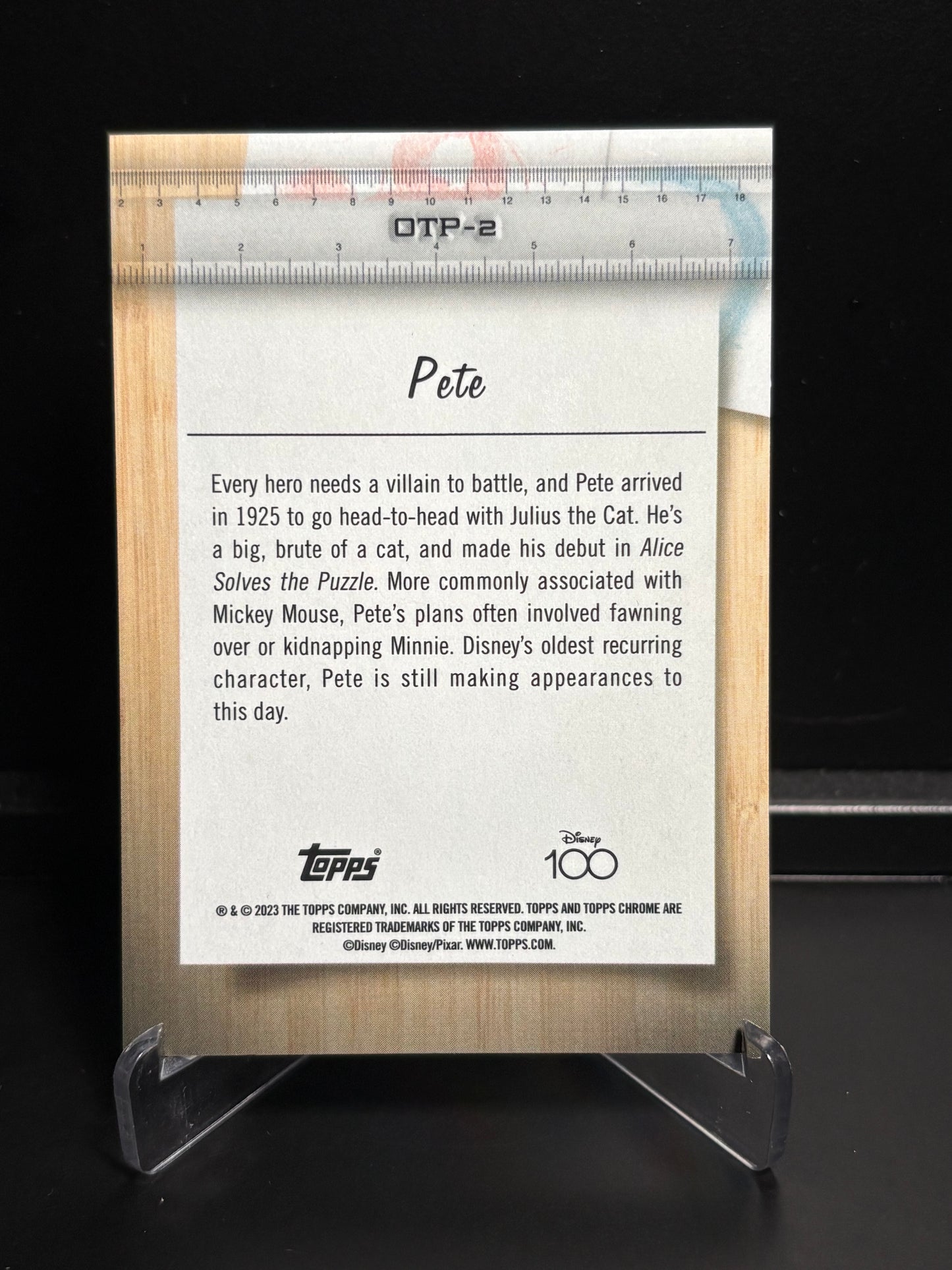 Topps Chrome Disney 100 – Off The Page OTP-2 Pete | Insert