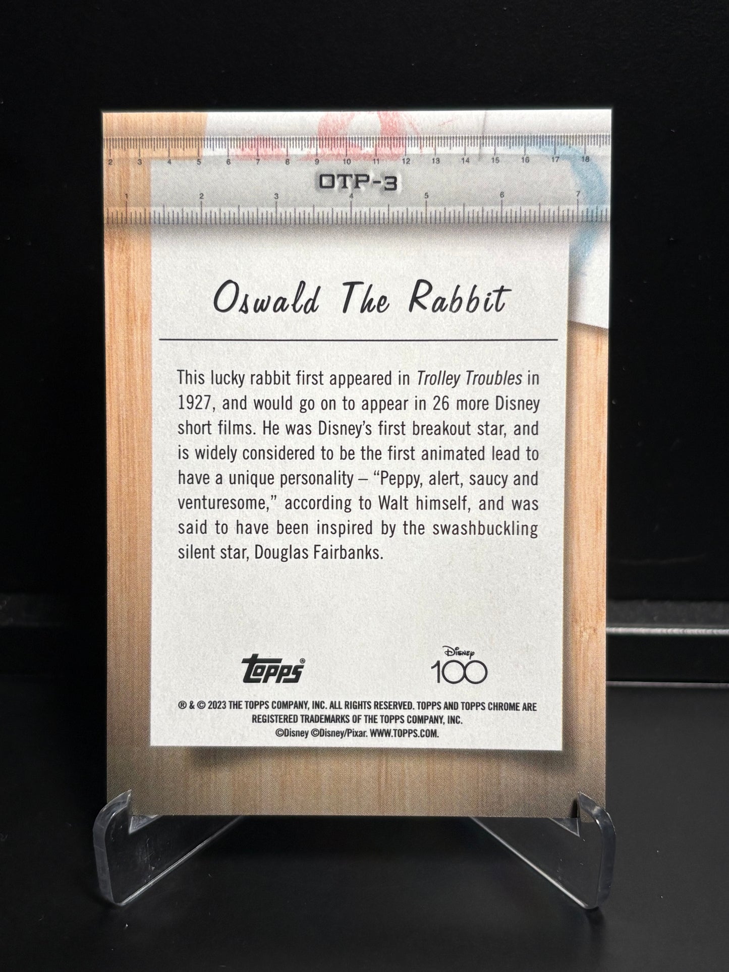 Topps Chrome Disney 100 – Off The Page OTP-3 Oswald the Lucky Rabbit | Insert