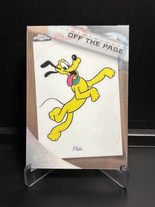 Topps Chrome Disney 100 – Off The Page OTP-9 Pluto | Insert