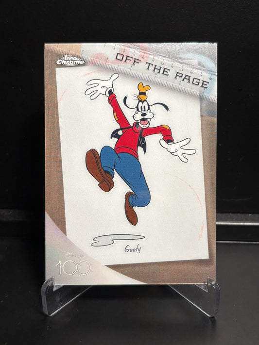 Topps Chrome Disney 100 – Off The Page OTP-10 Goofy | Insert