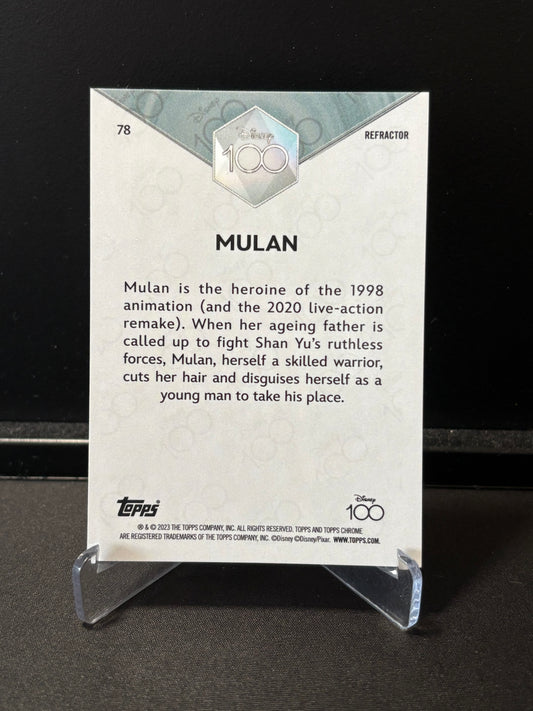 Topps Chrome Disney 100 "Refractor" Mulan #78
