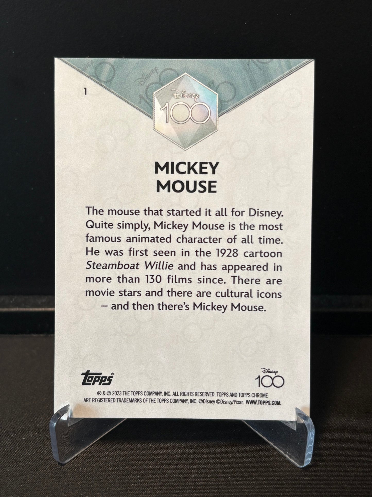 Topps Chrome Disney 100 – Mickey Mouse #1 | Base Card