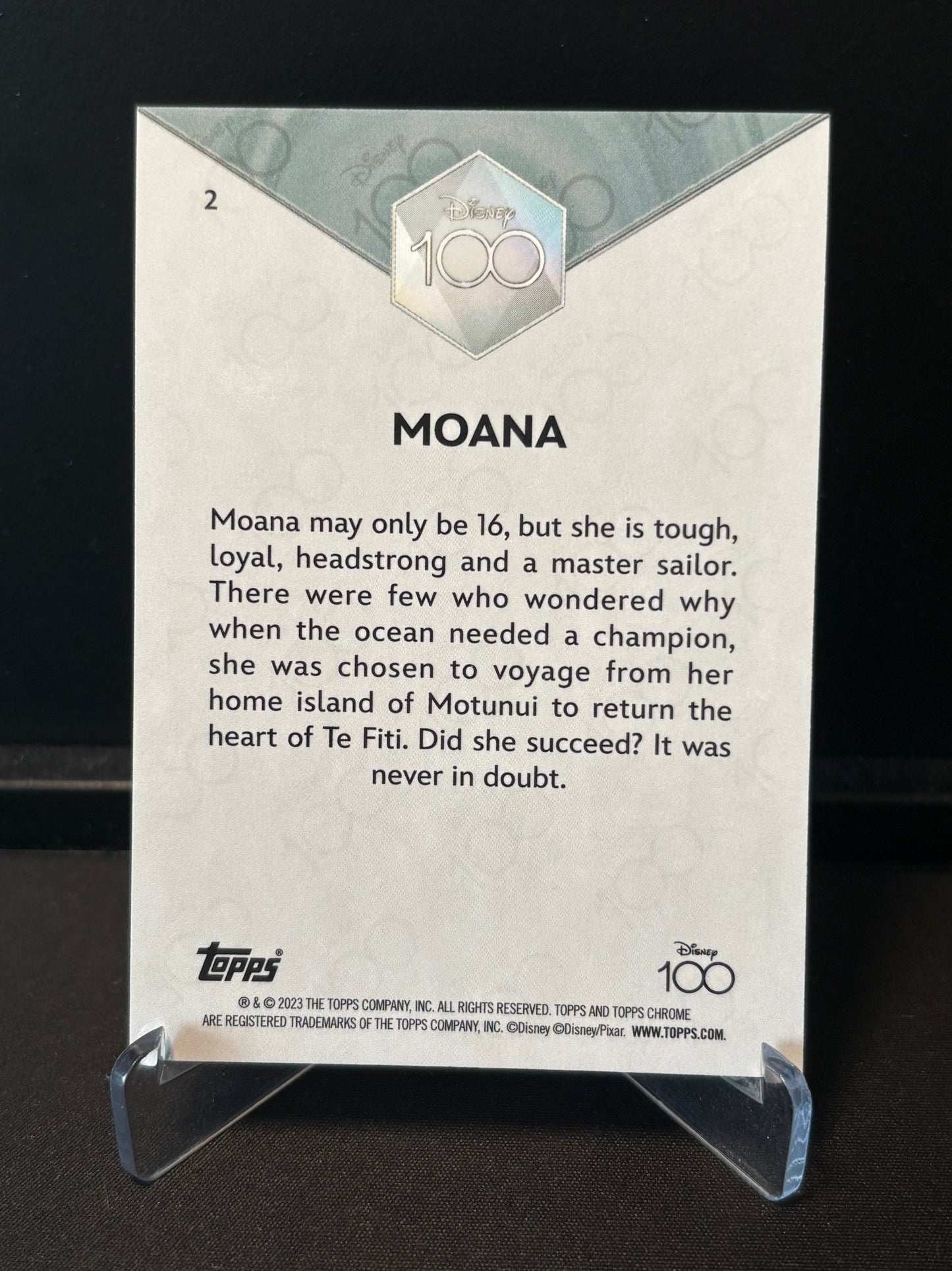 Topps Chrome Disney 100 – Moana #2 | Carte Base