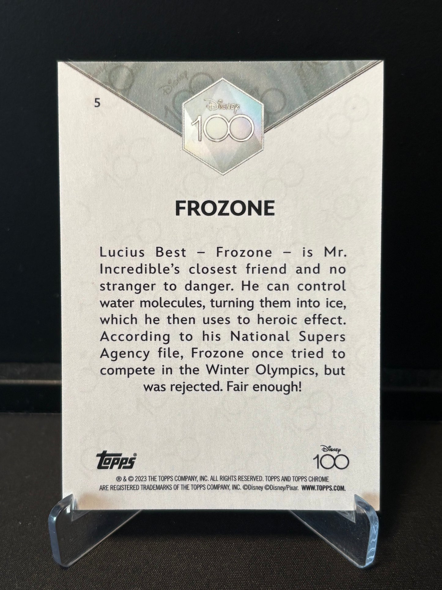 Topps Chrome Disney 100 – Frozone #5 | Carte Base