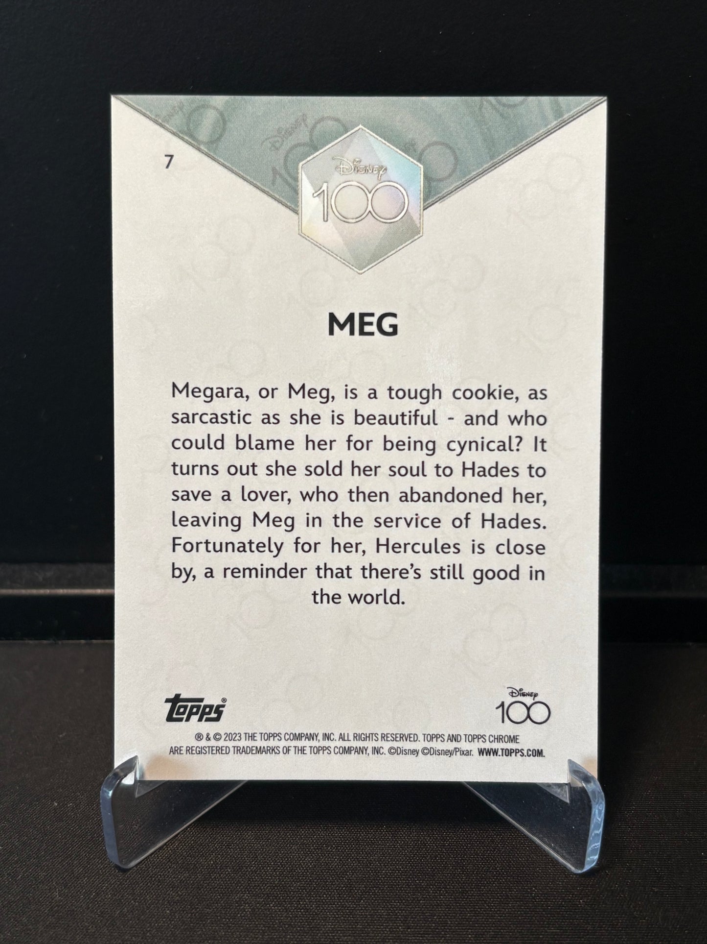 Topps Chrome Disney 100 – Meg #7 | Carte Base