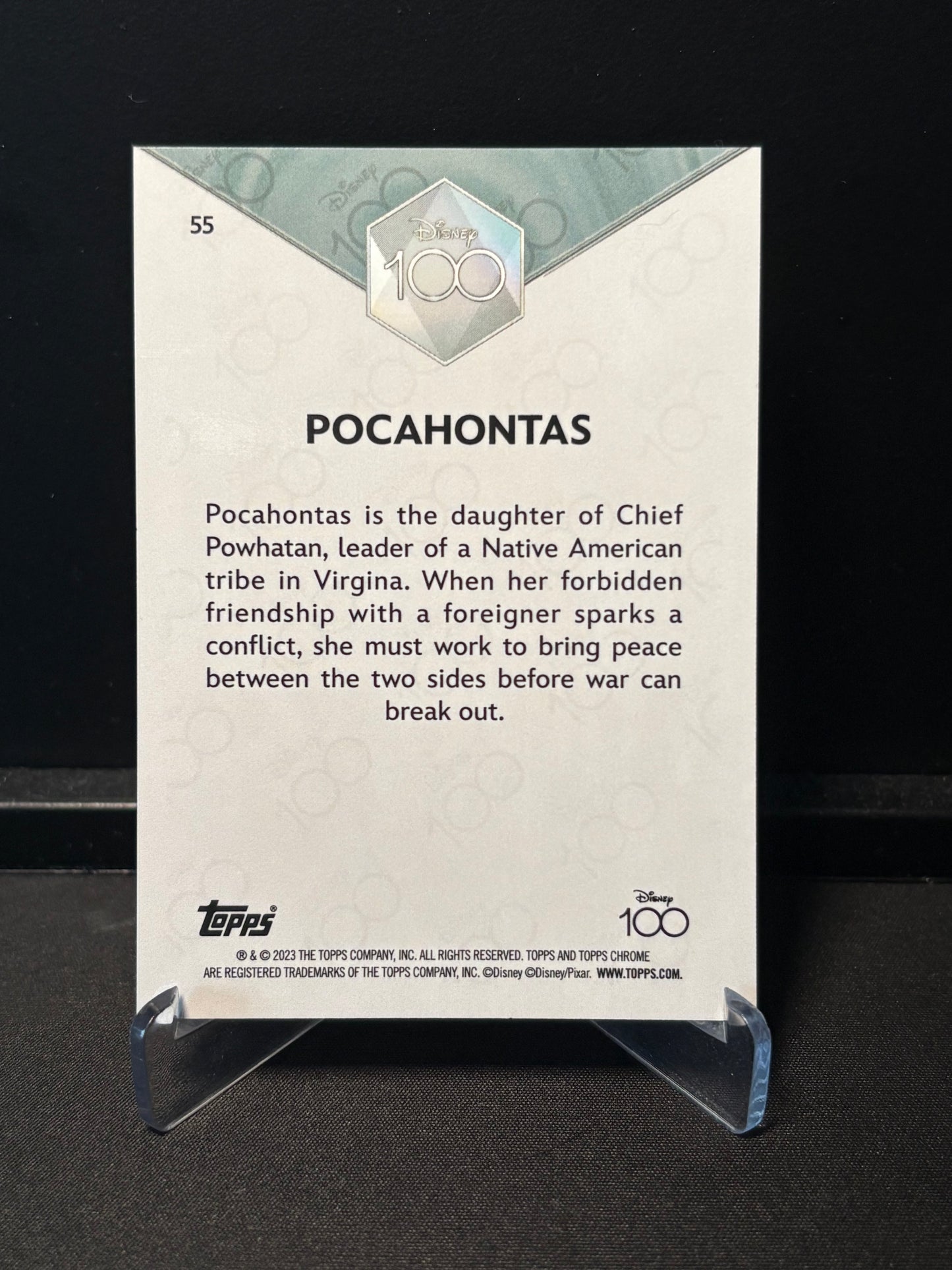 Topps Chrome Disney 100 – Pocahontas #55 | Carte Base