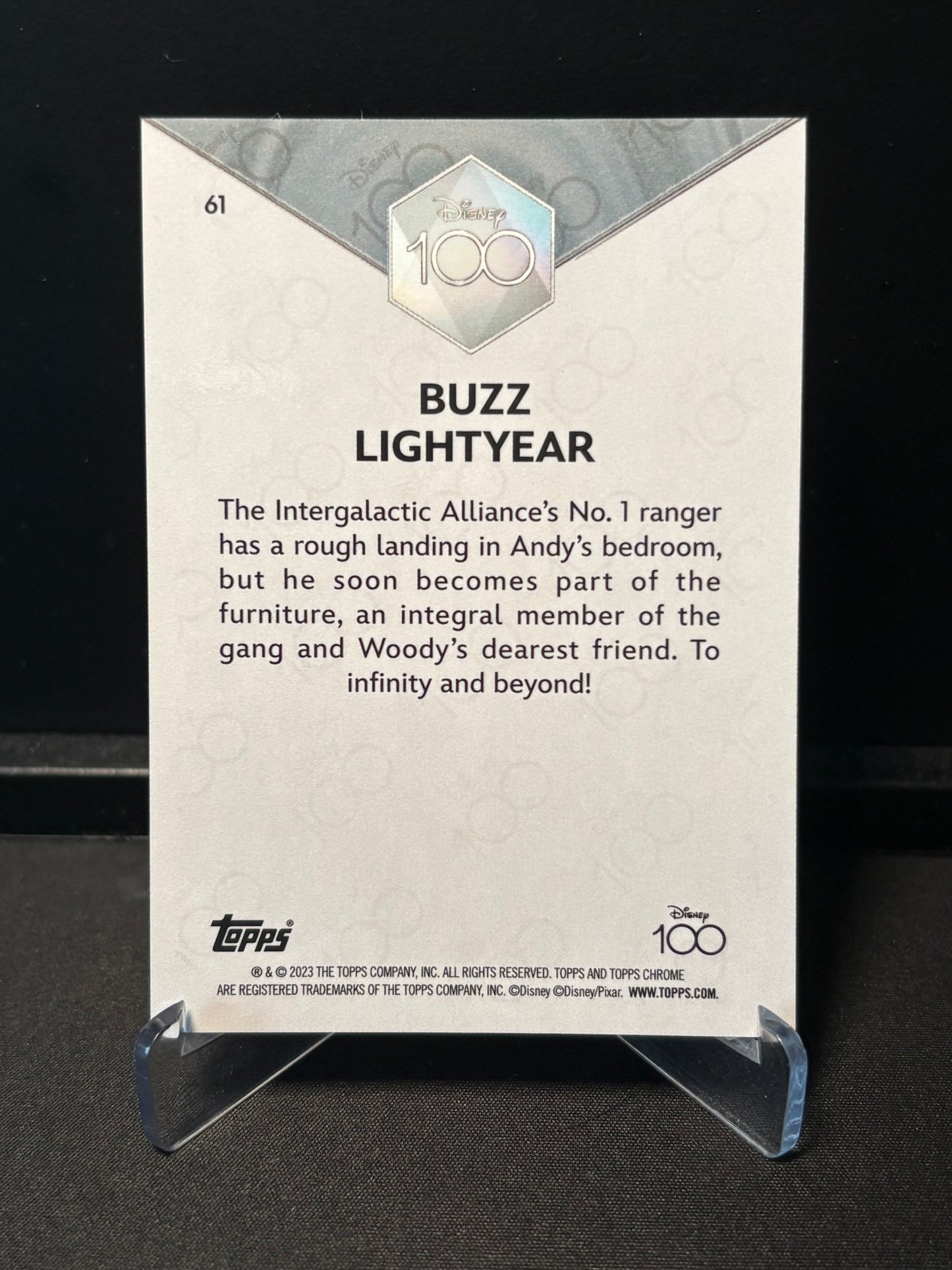 Topps Chrome Disney 100 – Buzz l'Éclair (Buzz Lightyear) #61 | Carte Base