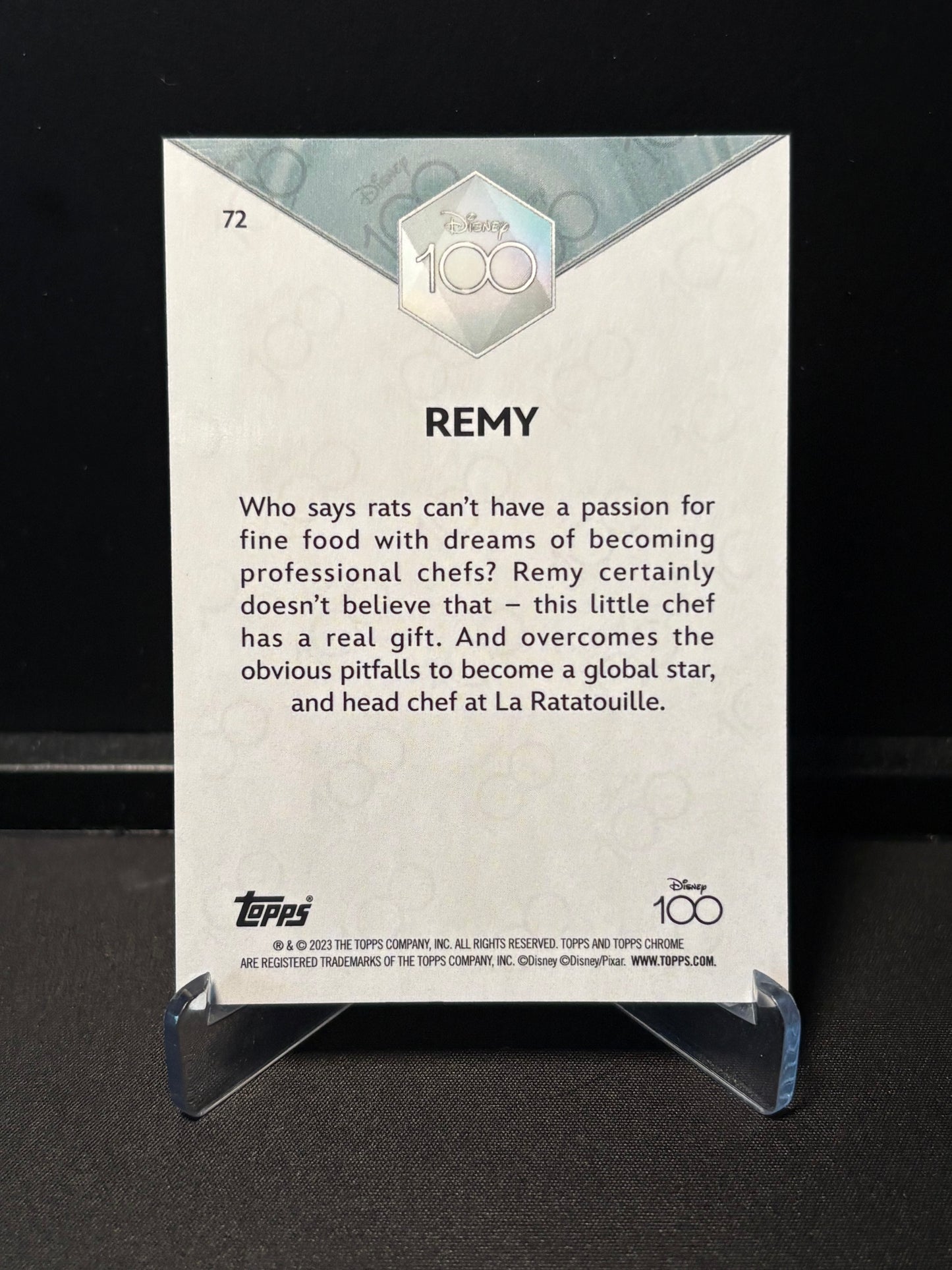 Topps Chrome Disney 100 – Remy #72 | Carte Base