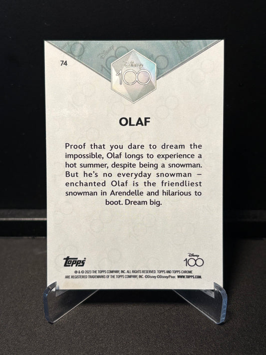 Topps Chrome Disney 100 – Olaf #74 | Carte Base
