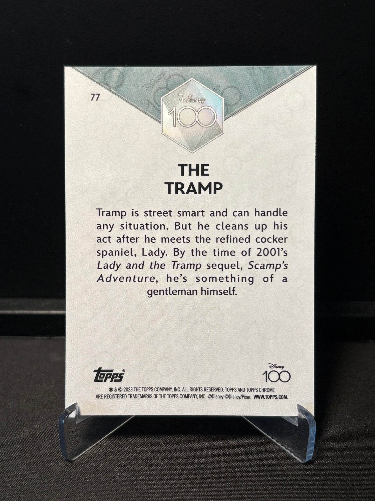Topps Chrome Disney 100 – The Tramp #77 | Carte Base