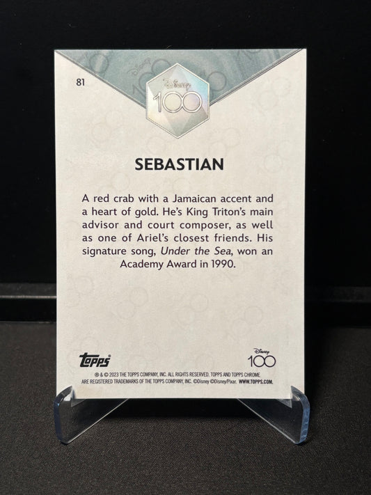 Topps Chrome Disney 100 – Sebastian #81 | Carte Base