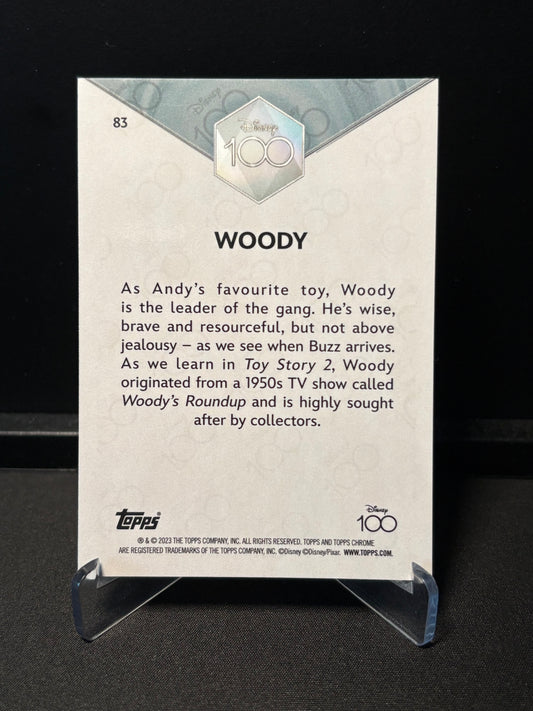 Topps Chrome Disney 100 – Woody #83 | Carte Base