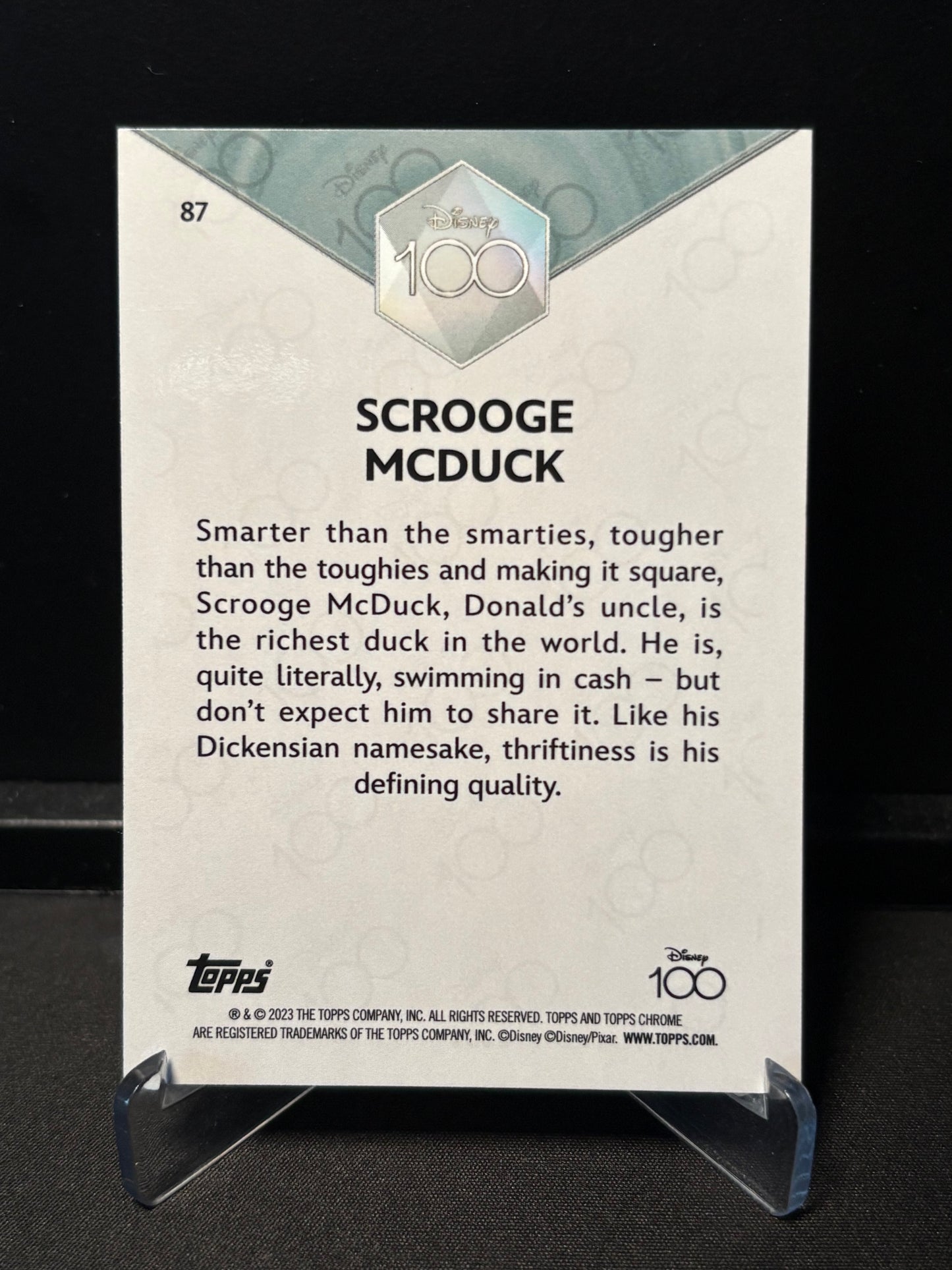 Topps Chrome Disney 100 – Scrooge McDuck #87 | Carte Base