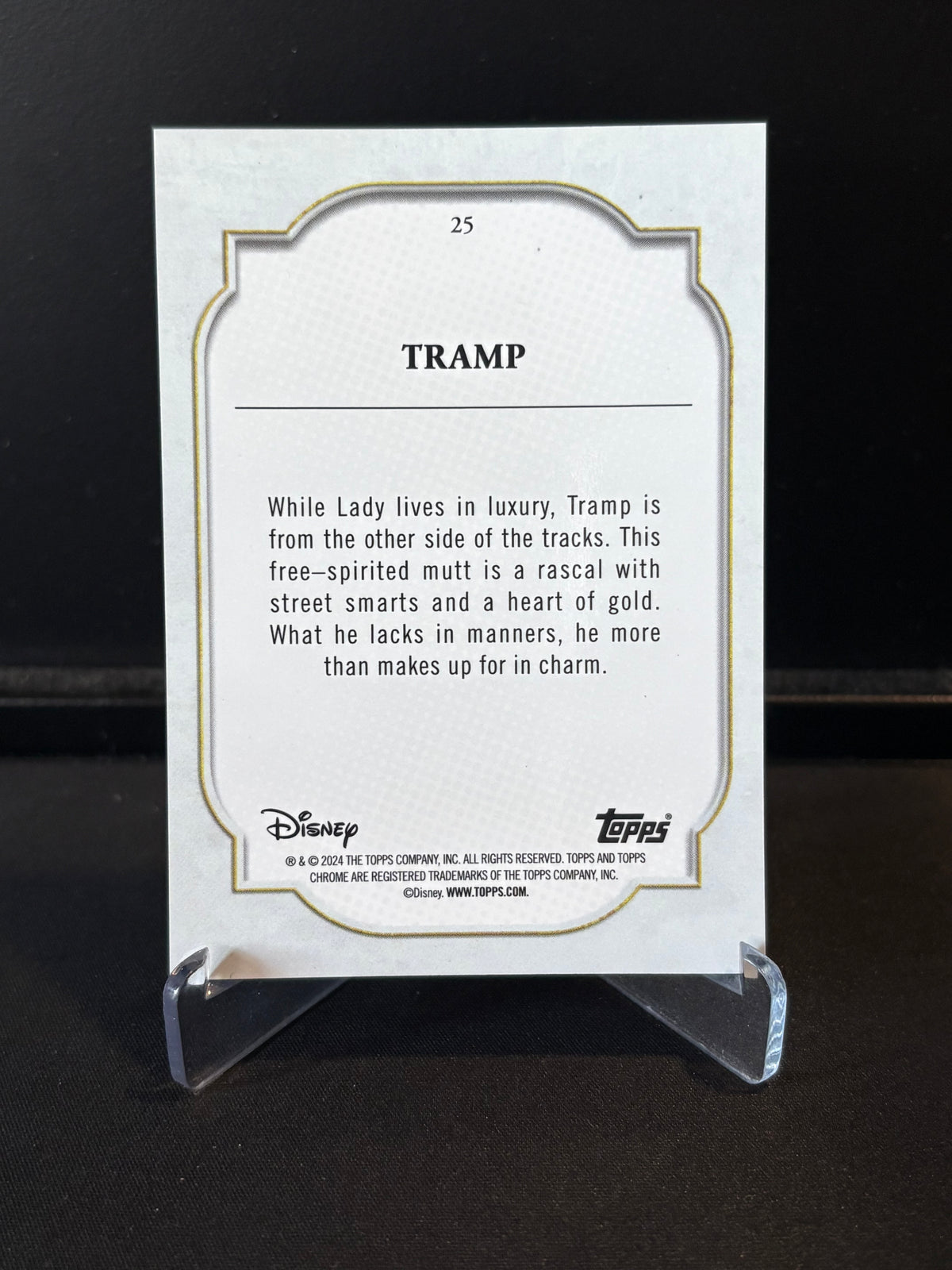 Topps Chrome Disney 2024 – Tramp #25 | Carte Base