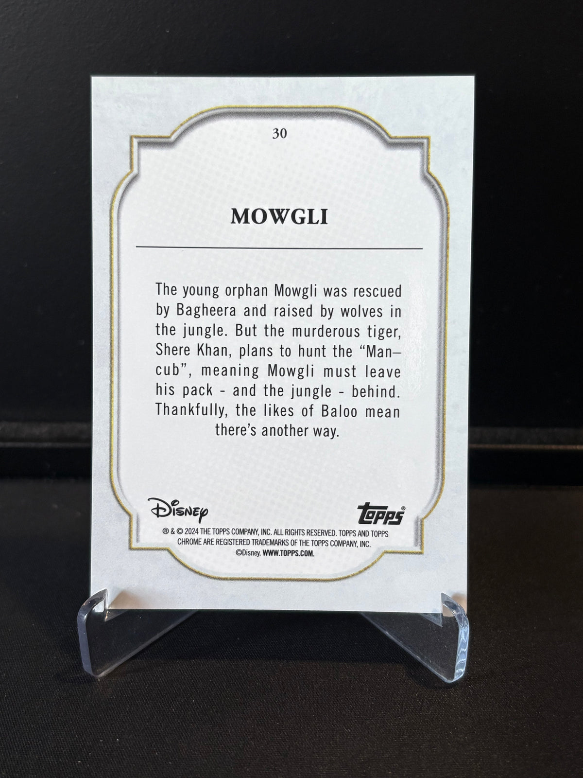 Topps Chrome Disney 2024 – Mowgli #30 | Carte Base