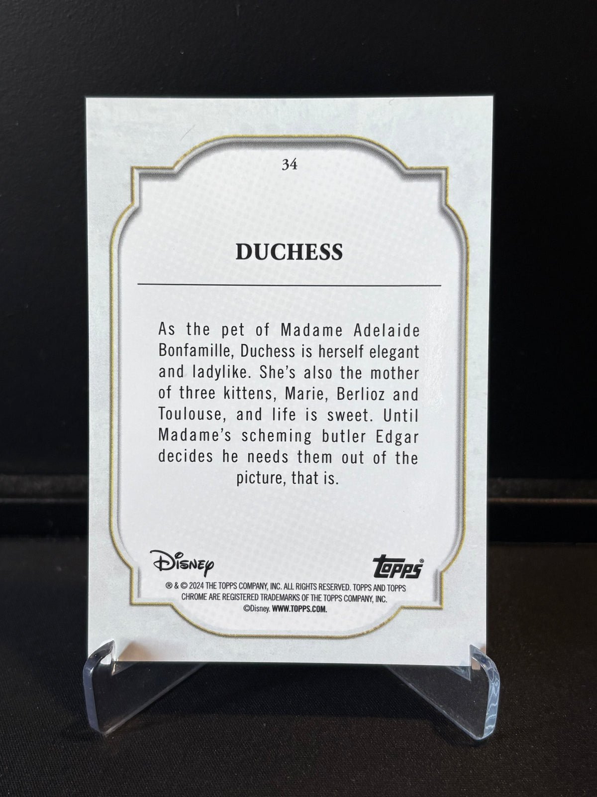 Topps Chrome Disney 2024 – Duchess #34 | Carte Base