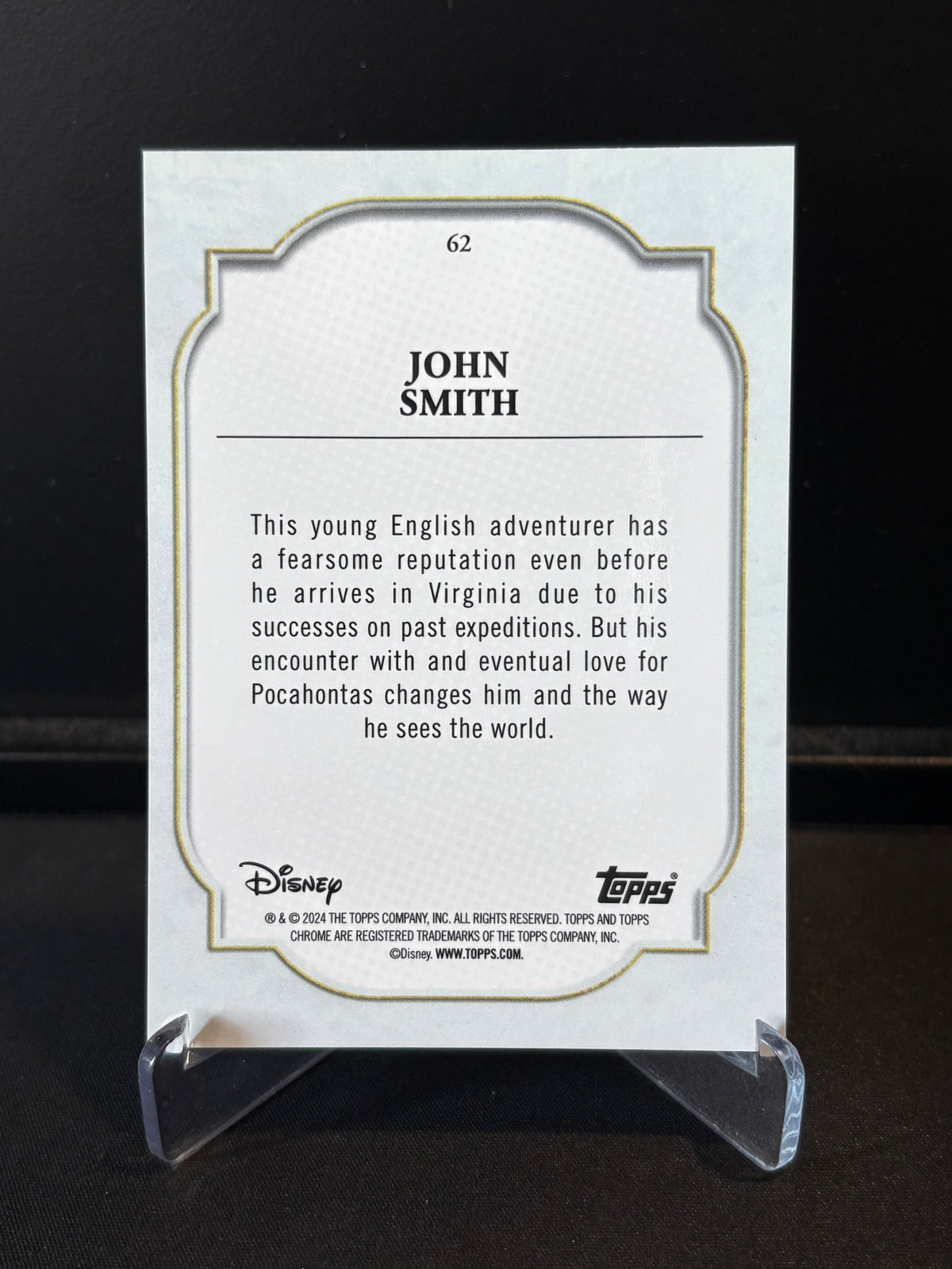 Topps Chrome Disney 2024 – John Smith #62 | Carte Base