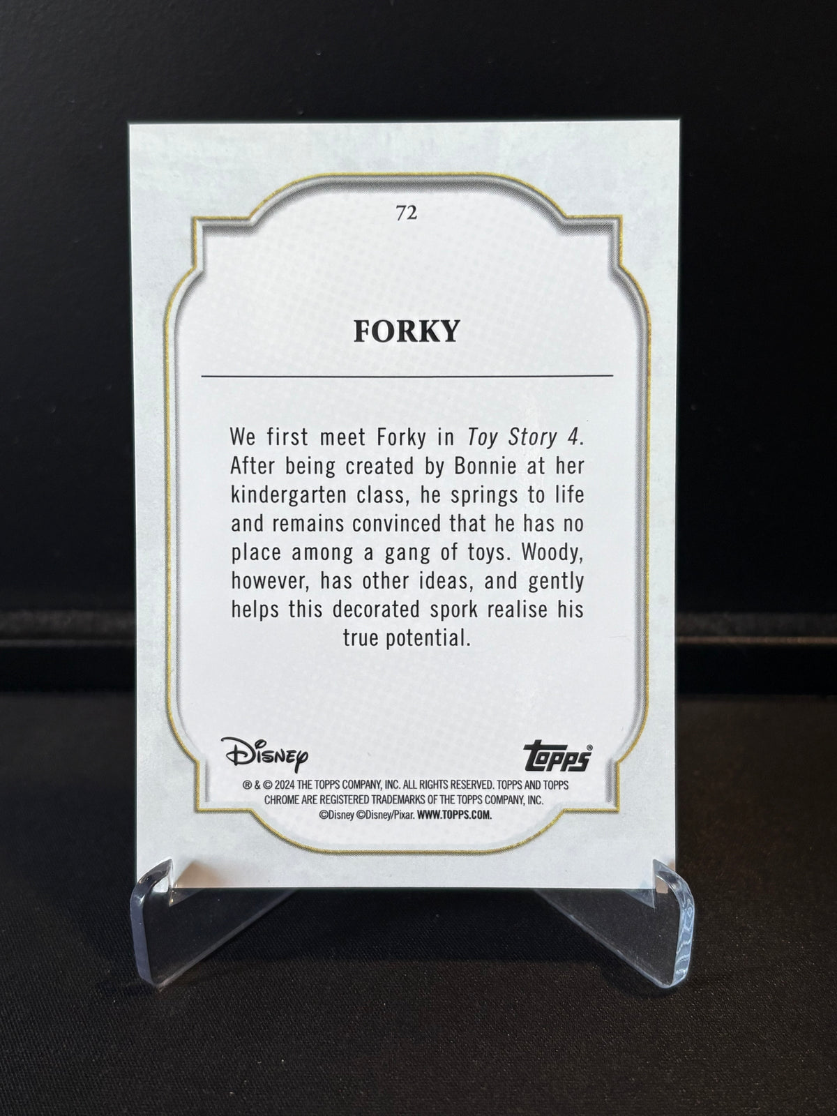 Topps Chrome Disney 2024 – Forky #72 | Carte Base