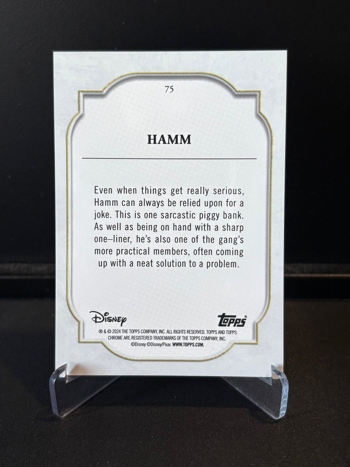 Topps Chrome Disney 2024 – Hamm #75 | Carte Base