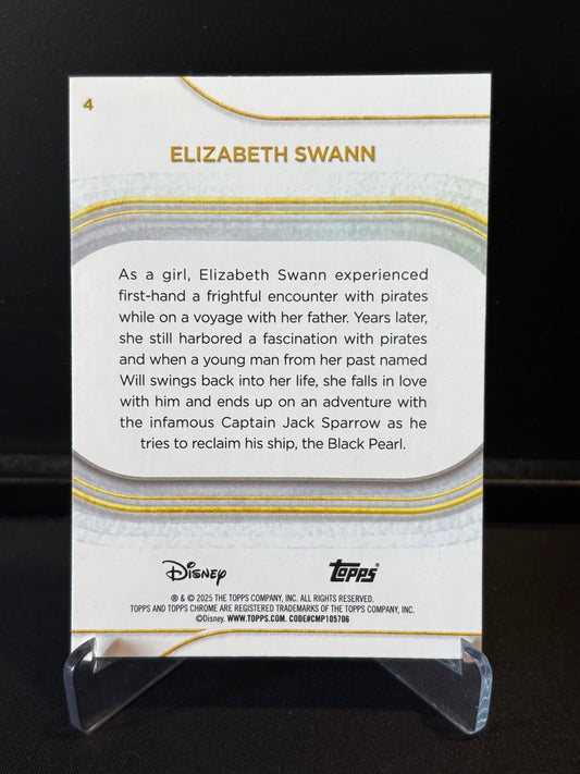 Topps Chrome Disney 2025 – Elizabeth Swann #4 | Carte Base