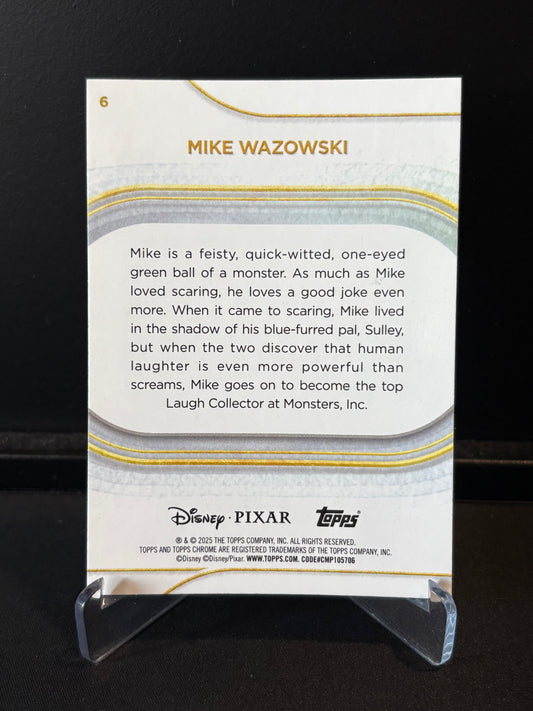Topps Chrome Disney 2025 – Mike Wazowski #6 | Carte Base