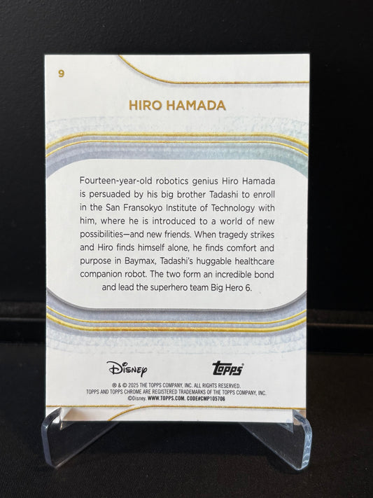 Topps Chrome Disney 2025 – Hiro Hamada #9 | Carte Base