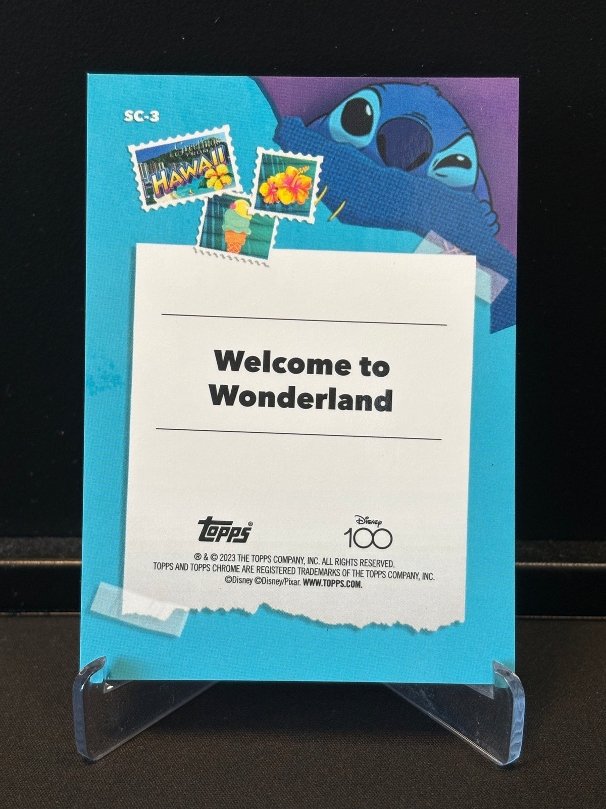 Topps Chrome Disney 100 – Stitch in Costume #SC-3 | Blue Wave /23