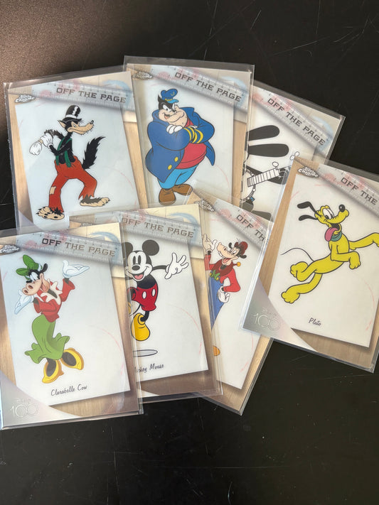 Topps Chrome Disney 100 – Off The Page | Set 7/10 cartes